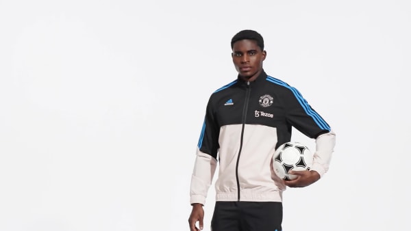 Svart Manchester United Condivo 22 Presentation Jacket