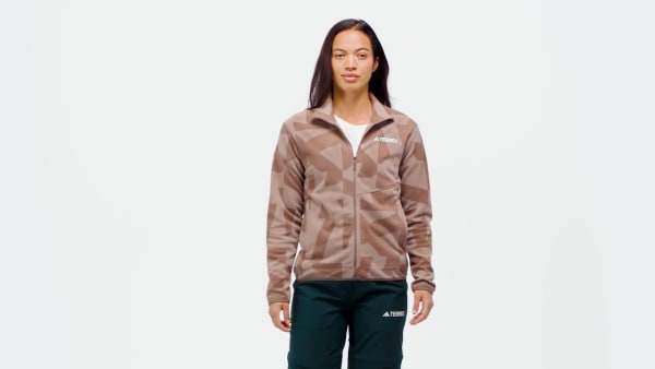 Brun Terrex Multi Printed Full-Zip Fleece Jakke