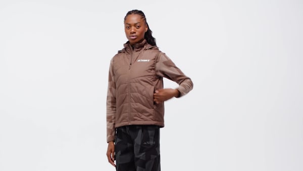 Brown Terrex Multi Climawarm Insulated Hooded Vest