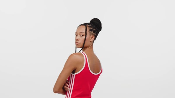 Red Adicolor 3-Stripes Tank Maxi Dress