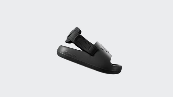 Black Adifom Adilette Slides Kids