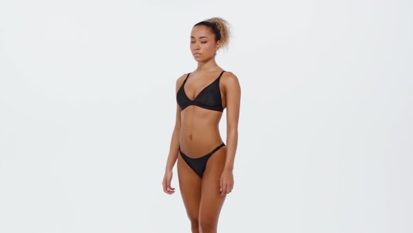Noir Bas de bikini côtelé Iconisea