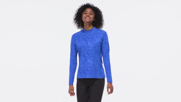 Blue Ultimate365 Tour Long Sleeve Printed Golf Shirt