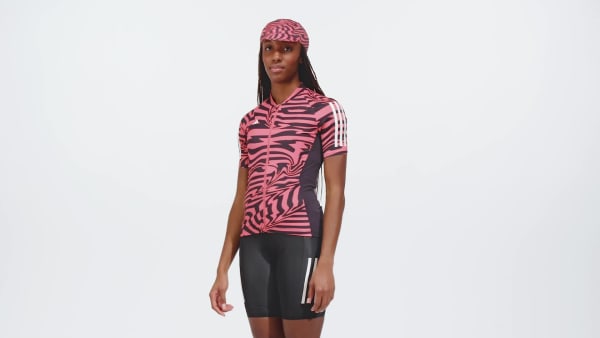 adidas Essentials 3-Stripes Fast Zebra Cycling Jersey - Red