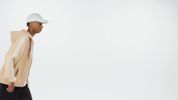 Μπεζ Adicolor 3-Stripes Teddy Fleece Hoodie