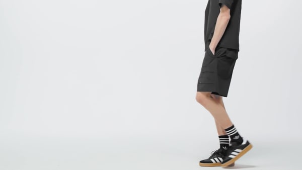 Black Premium Essentials Utility Cargo Shorts