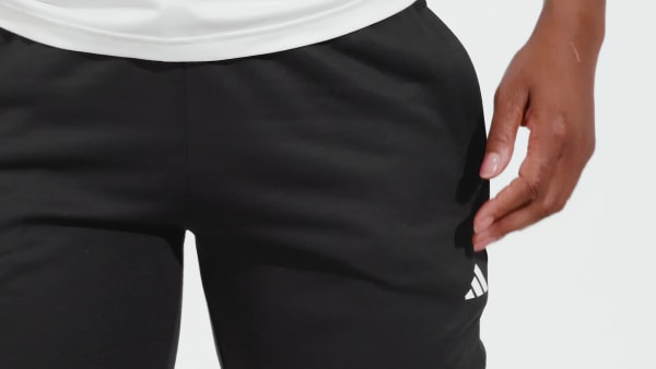 Zwart AEROREADY Game and Go Regular Tapered Fleece Broek