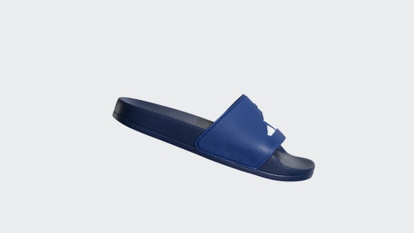 Blue ADILETTE SHOWER LOGO SANDALS KIDS