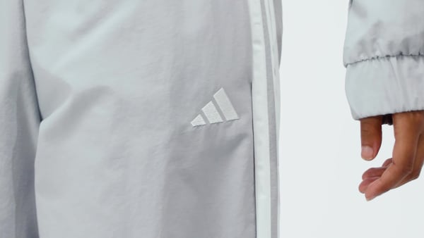 Grey Essentials 3-Stripes Lifestyle Woven Parachute Pants