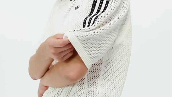 biela POLOKOŠEĽA KNITTED CROCHET POLO