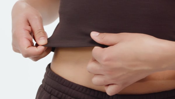 Marron Camiseta sin mangas Essentials Ribbed