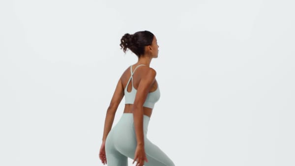 Gron adidas All Me Light Support Rib Long Line Bh