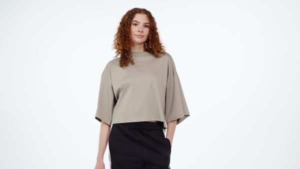 Beige City Escape Loose T-skjorte
