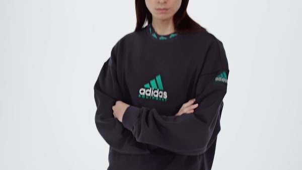 Black EQT Wash Crewneck Sweatshirt