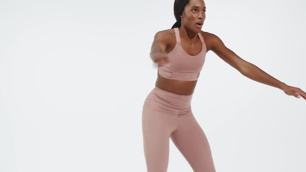 Pembe FastImpact Luxe Run High-Support Sporcu Sütyeni