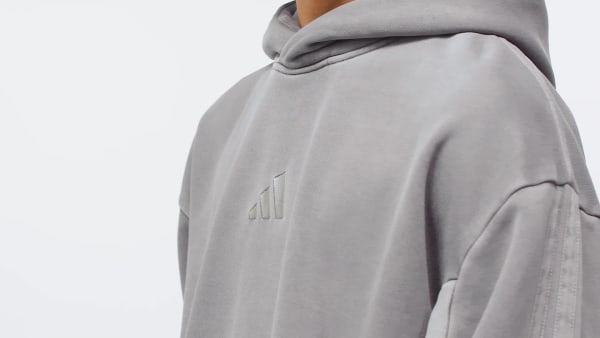 Black ALL SZN 플리스 워싱 후디