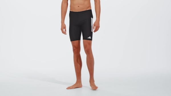 Negro Bañador largo 8-Inch 3 bandas