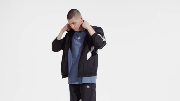 Negro Campera Deportiva adidas Rekive