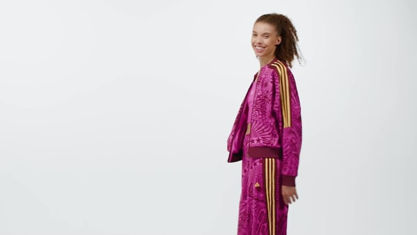 สีชมพู เสื้อแทรค adidas x Farm Tiro