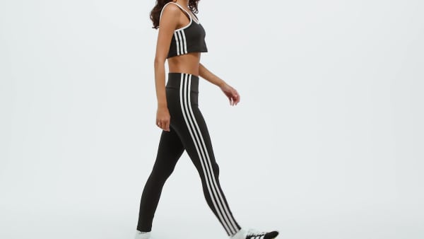 สีดำ กางเกงรัดรูป Adicolor 3-Stripes Co