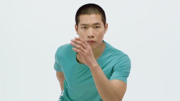 Turquoise Adizero Running Tee