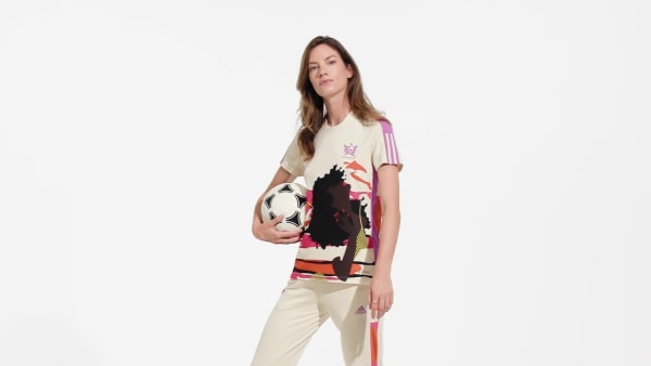 bézová Dres adidas Tiro x Thebe Magugu F5788