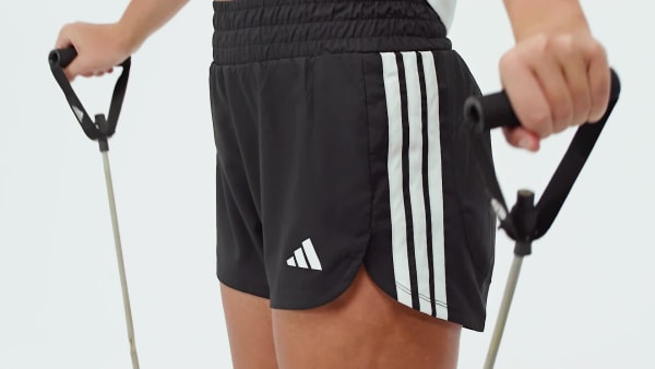 Negro Shorts Pacer Workout Tejidos de Corte Alto