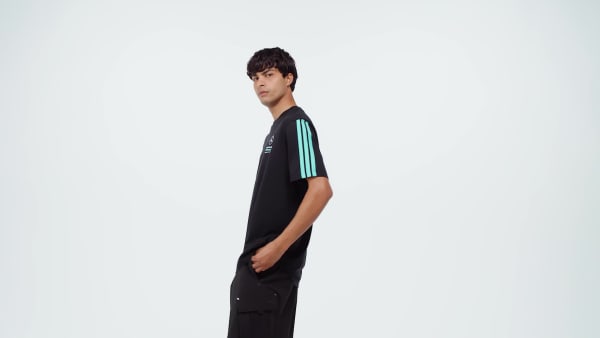 สีดำ เสื้อยีด MERCEDES - AMG PETRONAS FORMULA 1 TEAM DNA