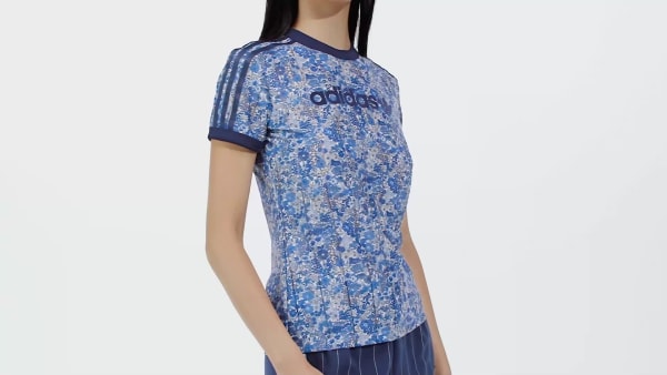 Cok-renkli adidas Originals x Liberty London Tonal Cali Tişört