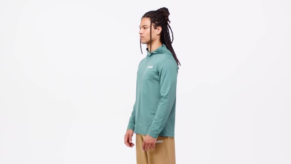 Green Terrex Multi Climacool Hooded Long Sleeve Top