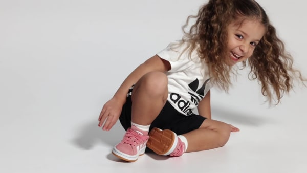 Pink Campus 00s Comfort Closure Elastic Lace Shoes Kids