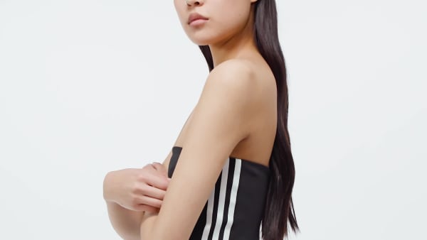 zwart Adicolor 3-Stripes Tube Top