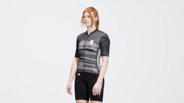 Grigio Maglia da ciclismo Thebe Magugu Short Sleeves