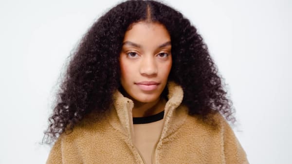 Marron Veste Teddy Essentials