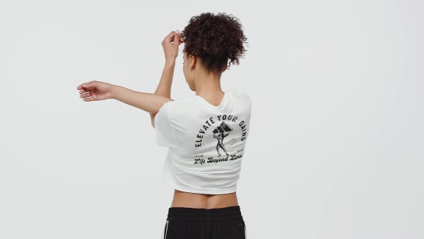 White CLIMACOOL Vintage Training Graphic Tee