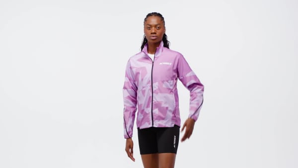 Morado Chaqueta cortaviento Terrex estampada