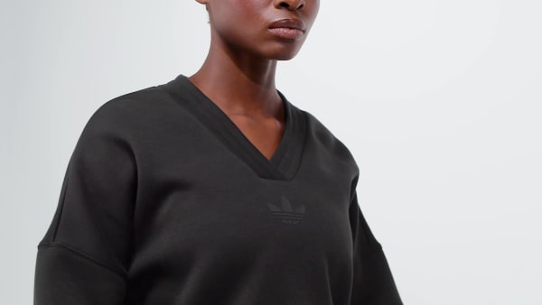 Zwart Deep V-Neck Sweatshirt