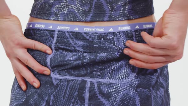 Azul Pantalón corto Own the Run Excite Allover Print AEROREADY