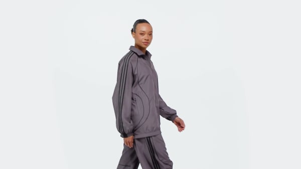 Grijs Teamgeist Adicolor Oversized Woven Trainingsbroek
