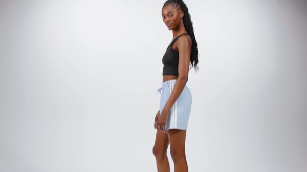 Azul Shorts de algodón 3 Franjas Essentials