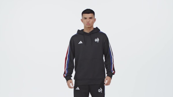 Zwart France Essentials 3-Stripes Hoodie