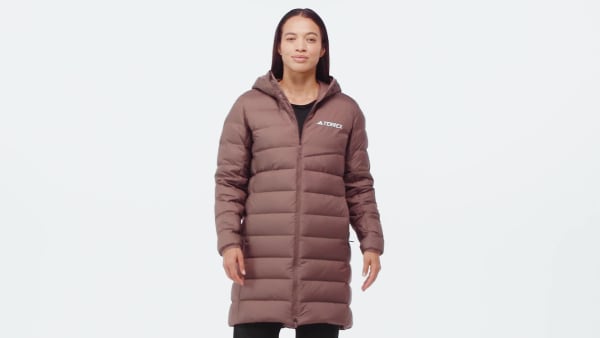 hnědá Parka Terrex Multi Light Down Hooded 2.0