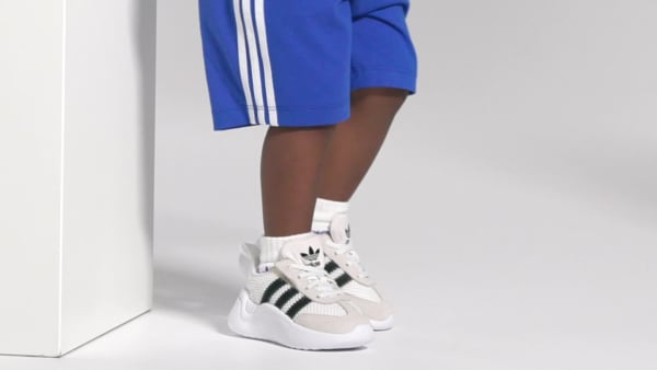 bílá Adifom 70s Comfort Closure Elastic Laces Shoes Kids