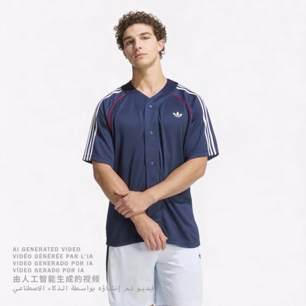 Blu MAGLIA DA BASEBALL ADICOLOR