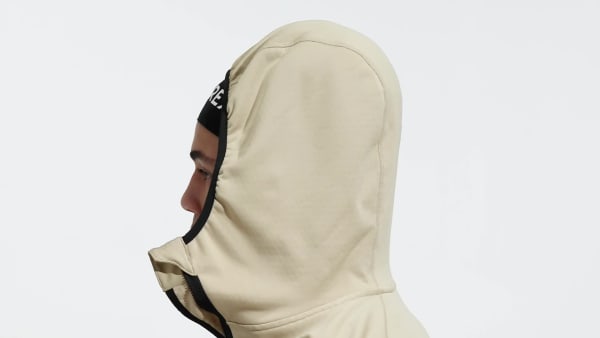 Bezowy Terrex Tech Flooce Light Hooded Hiking Jacket