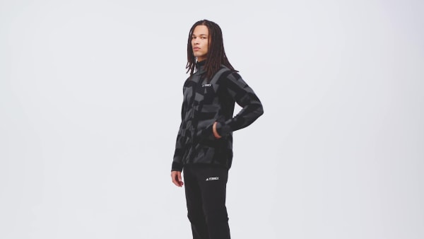 Zwart Terrex Multi Printed Fleece Ritsjack