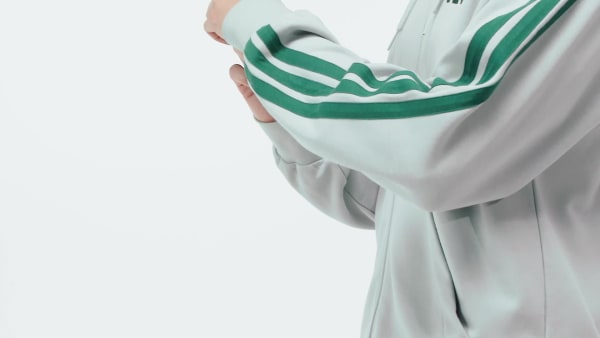 Verde Moletinho Capuz Zíper Essentials Três Listras