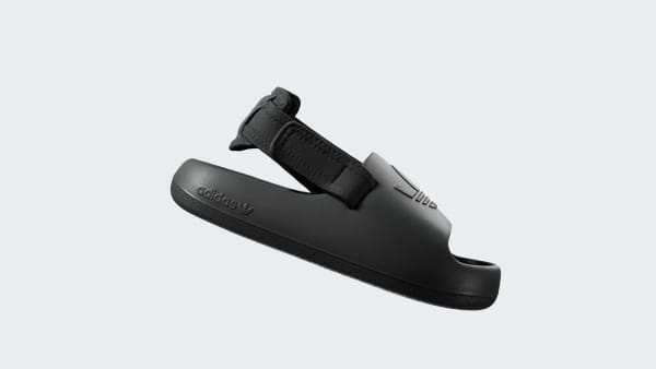 Black Adifom Adilette Slides Kids