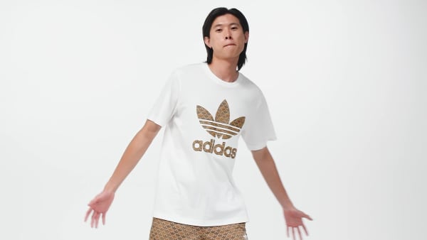 Branco Camiseta Estampada Monograma Classic