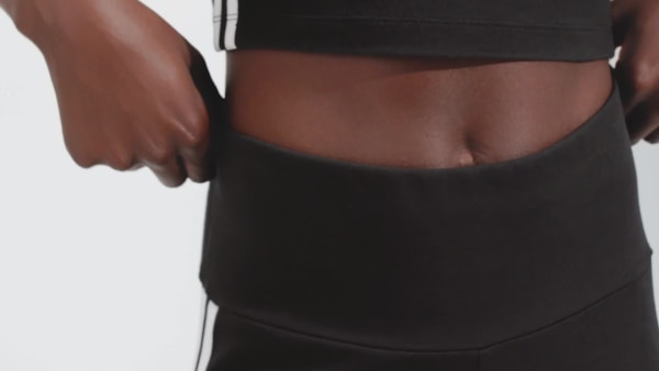 Adidas Leggings Womens XS Black 3 Stripes Cotton Blend Casual Stretch Gym